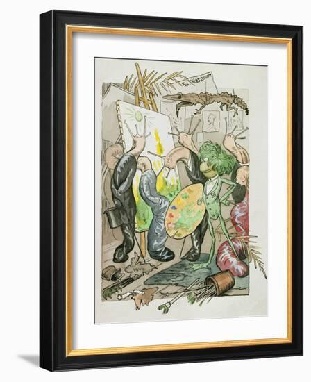 Ingenious, 1893 watercolor on paper-Theodor Severin Kittelsen-Framed Giclee Print