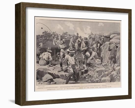 Ingenious Tactics at Mafeking, Incidents of the Fight for the Brickfields-Frederic De Haenen-Framed Giclee Print