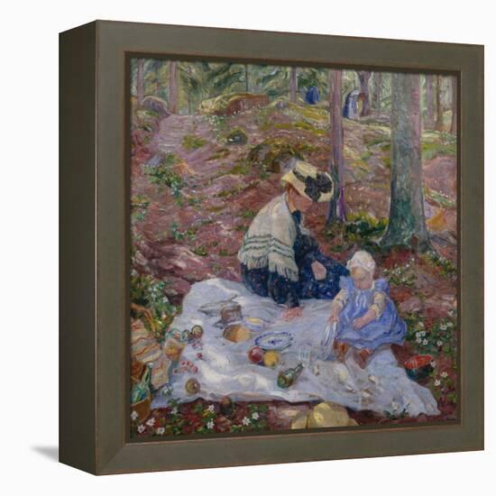 Ingerid and mother in Birkelunden, 1907-Thorolf Holmboe-Framed Premier Image Canvas