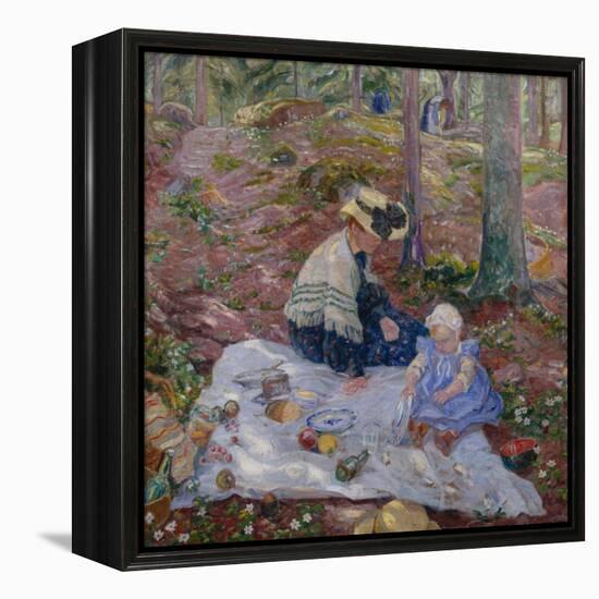 Ingerid and mother in Birkelunden, 1907-Thorolf Holmboe-Framed Premier Image Canvas