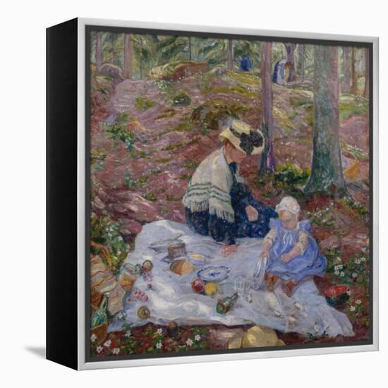 Ingerid and mother in Birkelunden, 1907-Thorolf Holmboe-Framed Premier Image Canvas