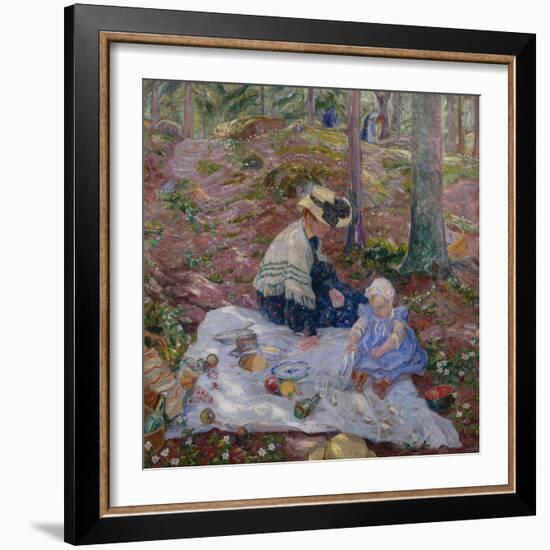 Ingerid and mother in Birkelunden, 1907-Thorolf Holmboe-Framed Giclee Print