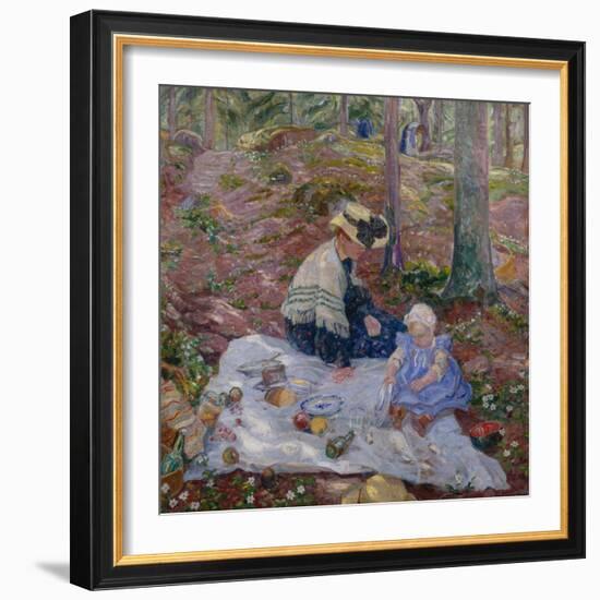 Ingerid and mother in Birkelunden, 1907-Thorolf Holmboe-Framed Giclee Print