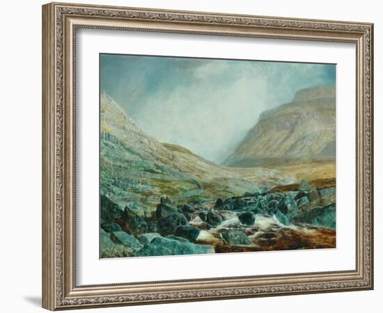 Ingleborough from under White Scar, Yorkshire Limestone Strata, 1868-John Atkinson Grimshaw-Framed Giclee Print