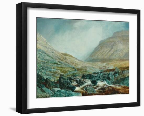 Ingleborough from under White Scar, Yorkshire Limestone Strata, 1868-John Atkinson Grimshaw-Framed Giclee Print