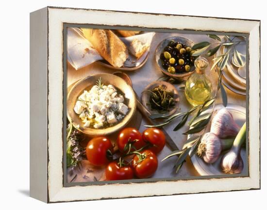 Ingredients for Mediterranean Dishes-Martina Urban-Framed Premier Image Canvas