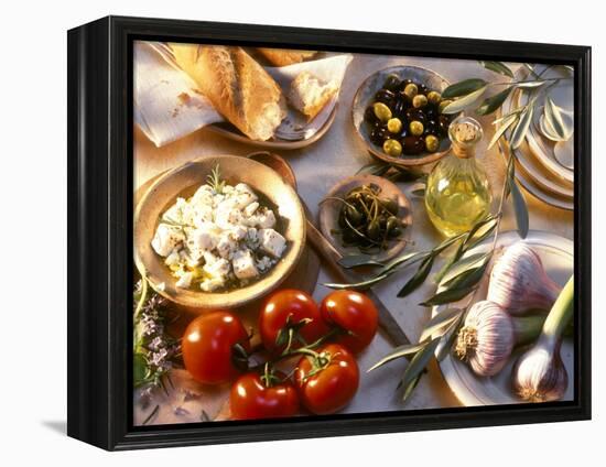 Ingredients for Mediterranean Dishes-Martina Urban-Framed Premier Image Canvas