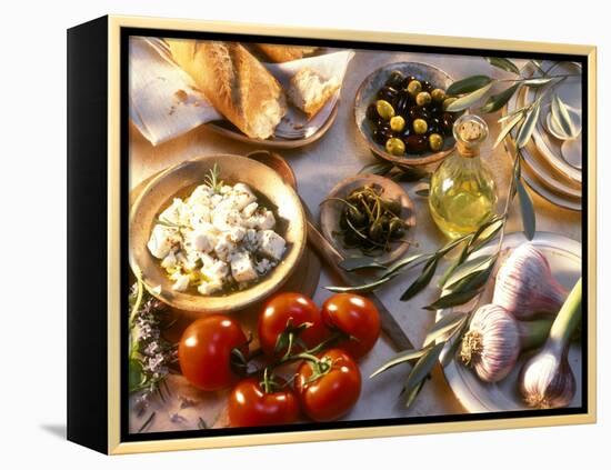 Ingredients for Mediterranean Dishes-Martina Urban-Framed Premier Image Canvas