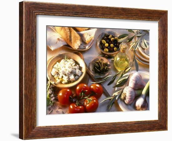 Ingredients for Mediterranean Dishes-Martina Urban-Framed Photographic Print