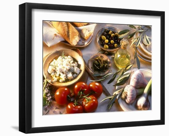 Ingredients for Mediterranean Dishes-Martina Urban-Framed Photographic Print