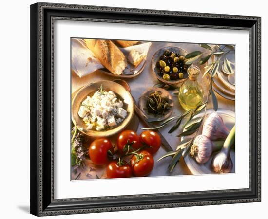 Ingredients for Mediterranean Dishes-Martina Urban-Framed Photographic Print