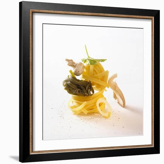 Ingredients for Tagliatelle with Mushrooms and Herbs-Jo Kirchherr-Framed Photographic Print