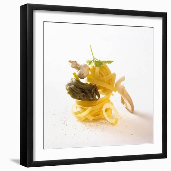 Ingredients for Tagliatelle with Mushrooms and Herbs-Jo Kirchherr-Framed Photographic Print