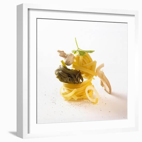 Ingredients for Tagliatelle with Mushrooms and Herbs-Jo Kirchherr-Framed Photographic Print