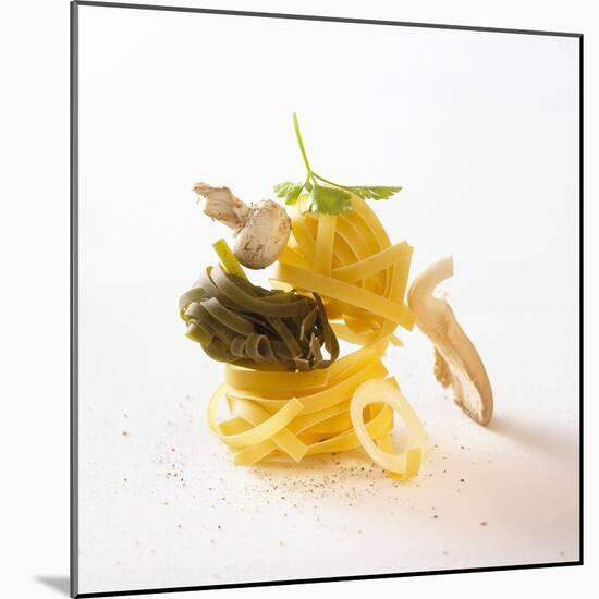 Ingredients for Tagliatelle with Mushrooms and Herbs-Jo Kirchherr-Mounted Photographic Print