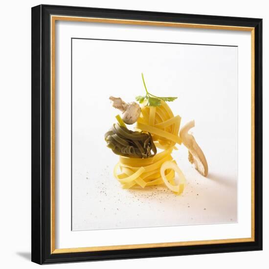 Ingredients for Tagliatelle with Mushrooms and Herbs-Jo Kirchherr-Framed Photographic Print