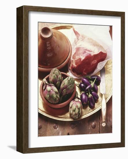 Ingredients for Tajine (Braised Dish, Morocco)-Eising Studio - Food Photo and Video-Framed Photographic Print