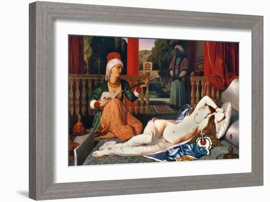 Ingres: Odalisque-Jean-Auguste-Dominique Ingres-Framed Giclee Print