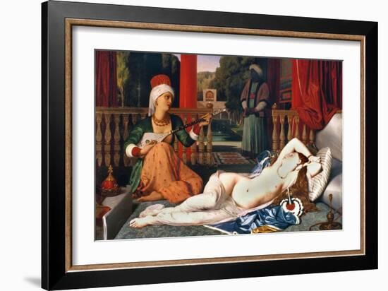 Ingres: Odalisque-Jean-Auguste-Dominique Ingres-Framed Giclee Print