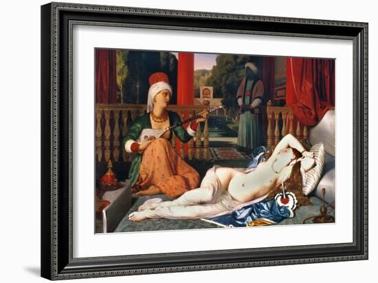 Ingres: Odalisque-Jean-Auguste-Dominique Ingres-Framed Giclee Print