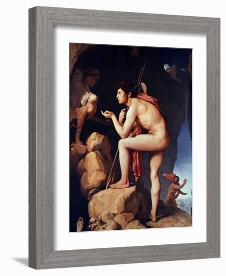 Ingres: Oedipus-Jean-Auguste-Dominique Ingres-Framed Giclee Print