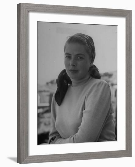 Ingrid Bergman, During the Filming of Stromboli-Gordon Parks-Framed Premium Photographic Print