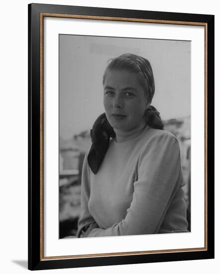 Ingrid Bergman, During the Filming of Stromboli-Gordon Parks-Framed Premium Photographic Print