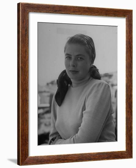 Ingrid Bergman, During the Filming of Stromboli-Gordon Parks-Framed Premium Photographic Print