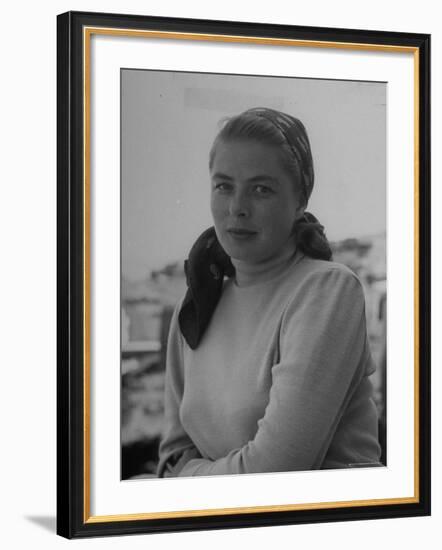 Ingrid Bergman, During the Filming of Stromboli-Gordon Parks-Framed Premium Photographic Print