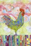 Rooster on a Fence I-Ingrid Blixt-Art Print