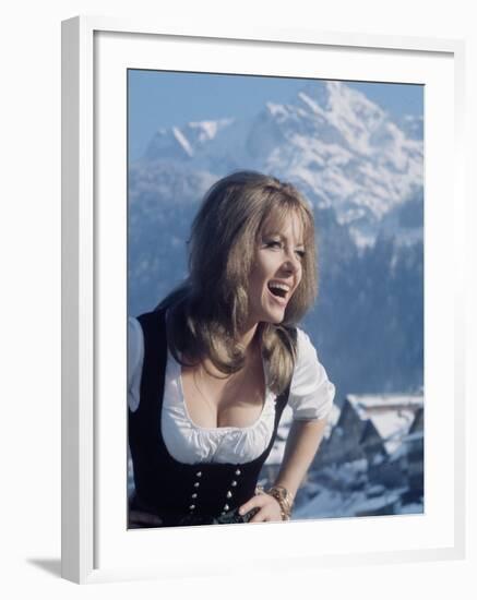 Ingrid Pitt as "Heidi" During the Filming of the Movie "Where Eagles Dare"-Loomis Dean-Framed Premium Photographic Print