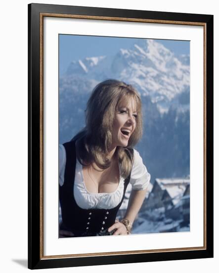 Ingrid Pitt as "Heidi" During the Filming of the Movie "Where Eagles Dare"-Loomis Dean-Framed Premium Photographic Print