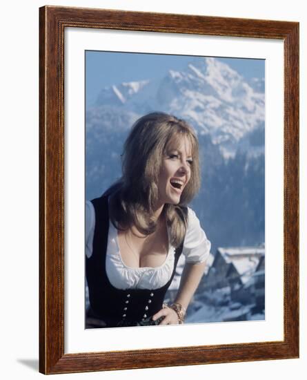 Ingrid Pitt as "Heidi" During the Filming of the Movie "Where Eagles Dare"-Loomis Dean-Framed Premium Photographic Print