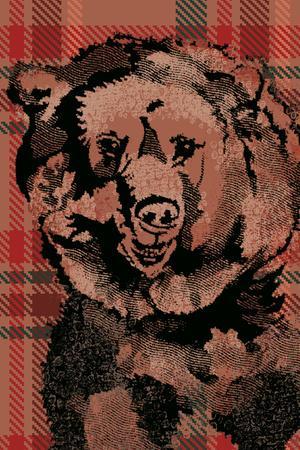 Buffalo Plaid Bear cross stitch pattern