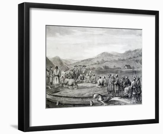 Inhabitants of Langle Bay Today Tomari Bay, Sakhalin Island, Russia-null-Framed Giclee Print