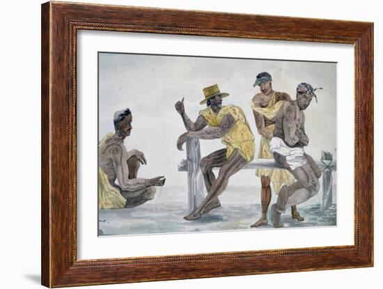 Inhabitants of Tahiti, Society Islands-Louis Isidore Duperrey-Framed Giclee Print
