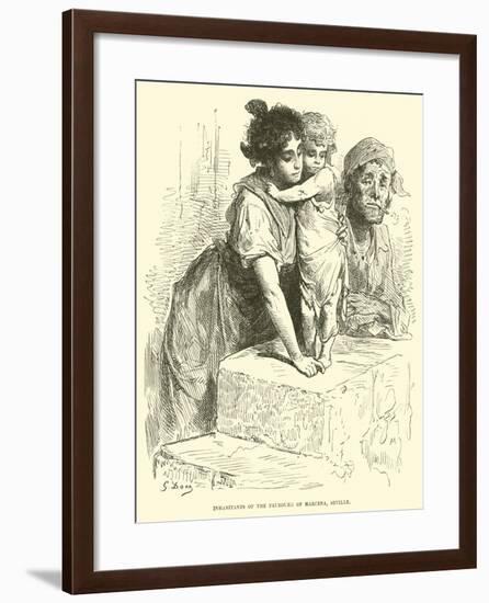 Inhabitants of the Faubourg of Marcena, Seville-null-Framed Giclee Print