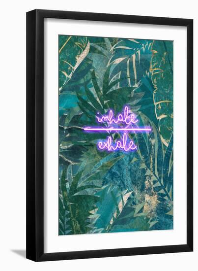 Inhale Exhale Neon Jungle-Sarah Manovski-Framed Giclee Print