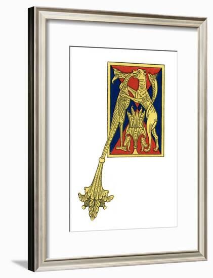 Initial Letter A, 12th Century-Henry Shaw-Framed Giclee Print