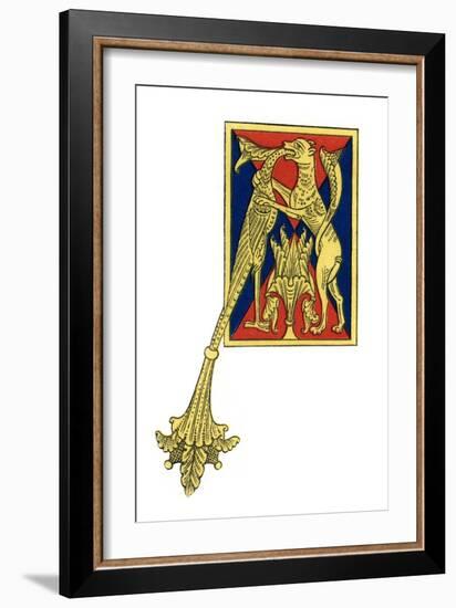 Initial Letter A, 12th Century-Henry Shaw-Framed Giclee Print