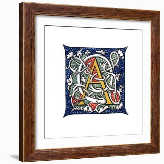 Initial Letter A-Henry Shaw-Framed Giclee Print