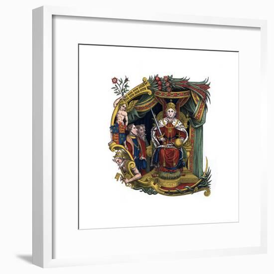 Initial Letter C, 1563-Henry Shaw-Framed Giclee Print