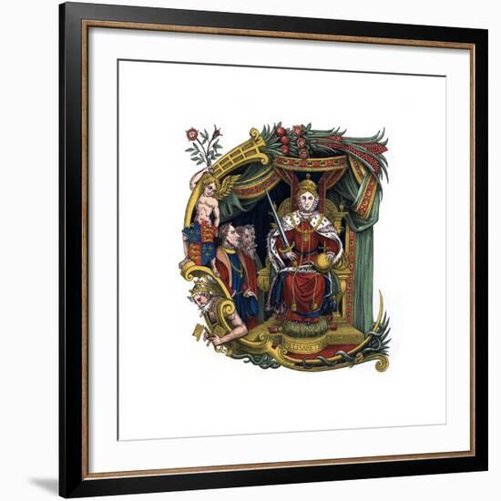 Initial Letter C, 1563-Henry Shaw-Framed Giclee Print