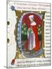 Initial Letter C Depicting Marcus Porcius Cato Uticensis, Cato the Younger-Pietro Candido Decembrio-Mounted Giclee Print