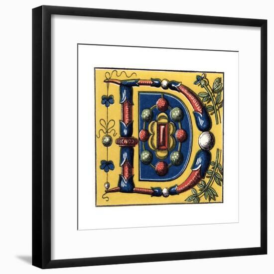 Initial Letter D, 15th Century-Henry Shaw-Framed Giclee Print