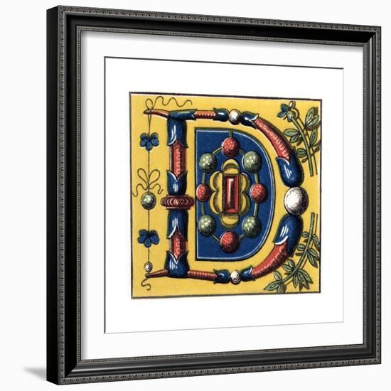 Initial Letter D, 15th Century-Henry Shaw-Framed Giclee Print