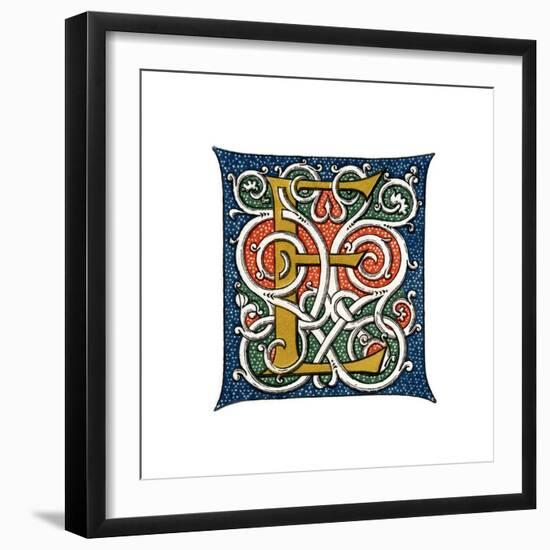 Initial Letter E-Henry Shaw-Framed Giclee Print