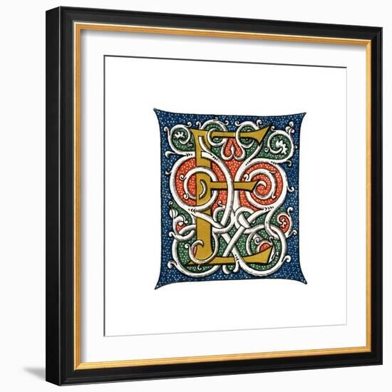 Initial Letter E-Henry Shaw-Framed Giclee Print