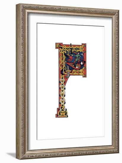 Initial Letter F, 12th Century-Henry Shaw-Framed Giclee Print