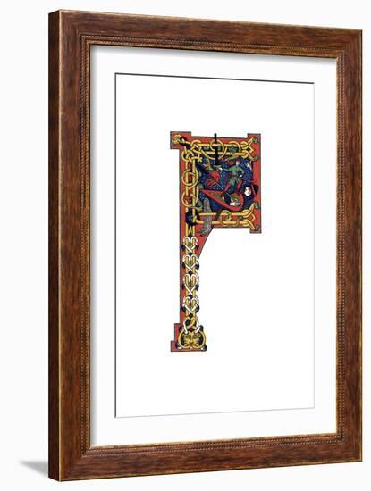 Initial Letter F, 12th Century-Henry Shaw-Framed Giclee Print